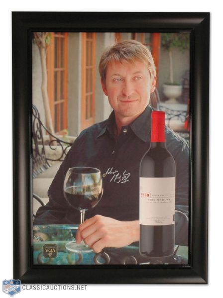 Wayne Gretzky "Wayne Gretzky Estates 2006 Merlot" Autographed & Framed Canvas