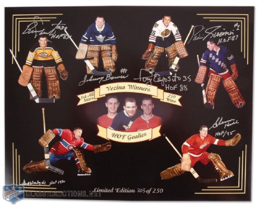 Vezina Winners Autographed Limited Edition Photograph Signed by 6