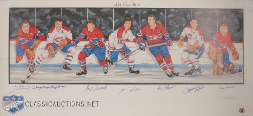 Original Six Autographed Limited Edition Lithograph Collection of 3
