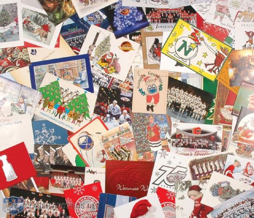 NHL Christmas Card Collection of 96