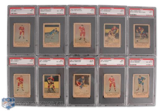 1951-52 Parkhurst PSA Graded Card Collection of 10