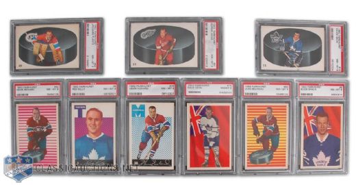1960s Parkhurst Hall of Fame PSA Graded Card Collection of 9