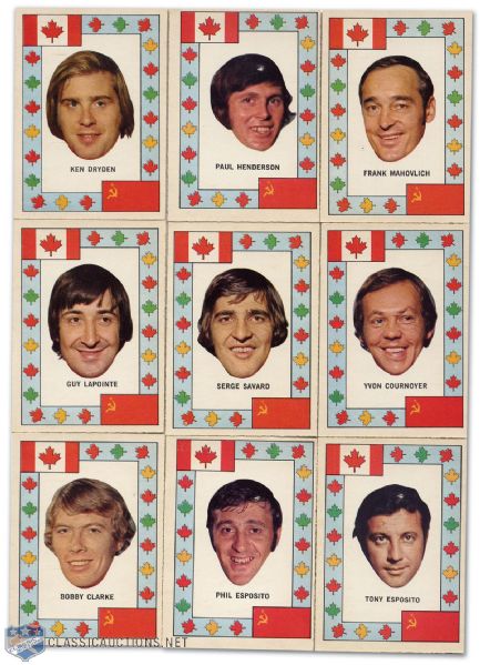 1972-73 O-Pee-Chee Team Canada Complete Set of 28