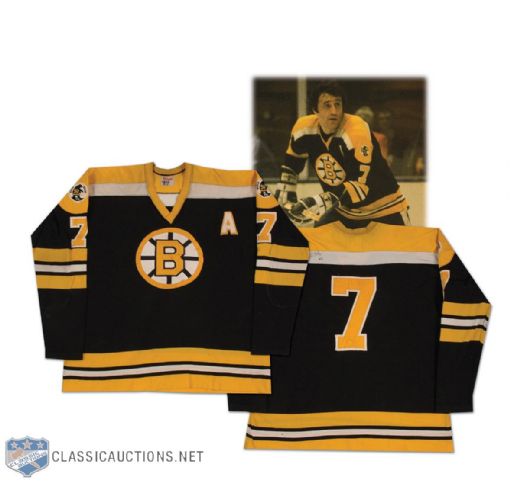 1973-74 Phil Esposito Autographed Boston Bruins Game Worn Jersey - Photo Matched!