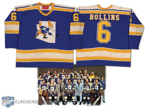 1976-77 Jerry Rollins WHA Phoenix Roadrunners Game Worn Jersey