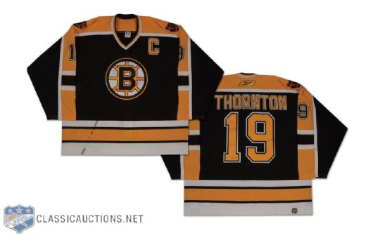 2005-06 Joe Thornton Boston Bruins Game Worn Jersey