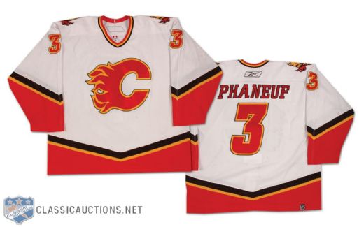 2006-07 Dion Phaneuf Calgary Flames Game Worn Jersey