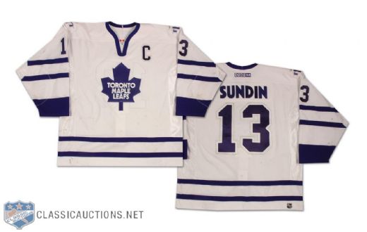 2002-03 Mats Sundin Toronto Maple Leafs Game Worn Jersey