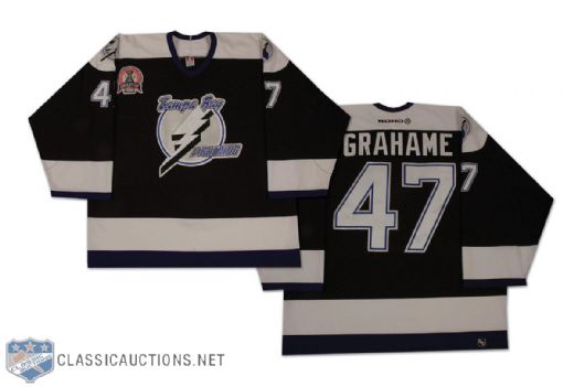 2004 John Grahame Tampa Bay Lightning Stanley Cup Finals Game Worn Jersey 