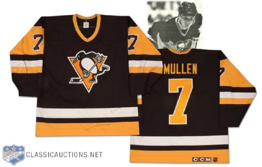 1990s Joe Mullen Pittsburgh Penguins Game Worn Jersey