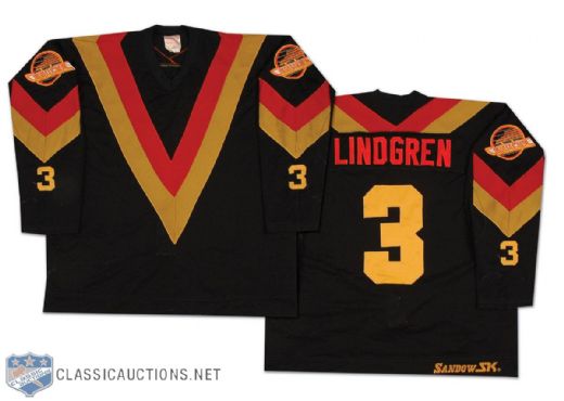 Early-1980s Lars Lindgren Vancouver Canucks Game Worn Jersey