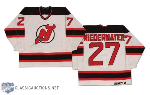 1996-97 Scott Niedermayer New Jersey Devils Game Worn Jersey