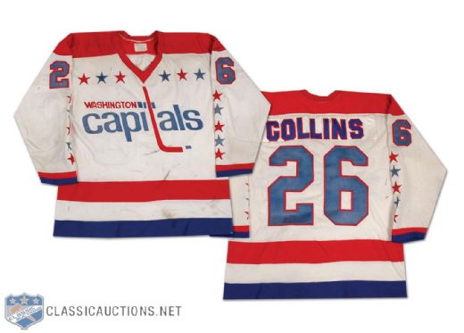 Bill Collins 1976 Washington Capitals Game Worn Jersey