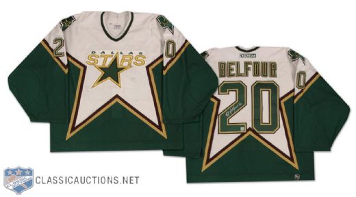 2000-01 Ed Belfour Dallas Stars Autographed Game Worn Jersey
