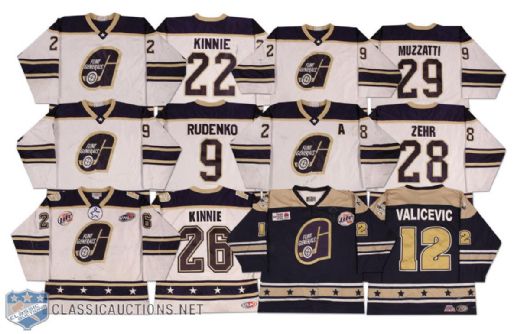 2004-07 UHL Flint Generals Game Worn Jersey Collection of 6