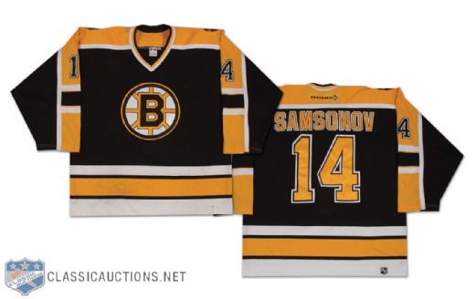 2001-02 Sergei Samsonov Boston Bruins Game Worn Jersey