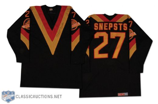 1980s Harold Snepsts Vancouver Canucks Game Worn Alumni Jersey