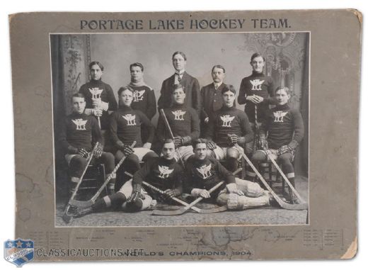 1903-04 Portage Lakes Lakers Team Photograph - First Professional Team! 