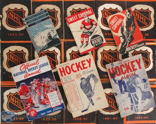 1934-1966 National Hockey League Guide Collection of 23