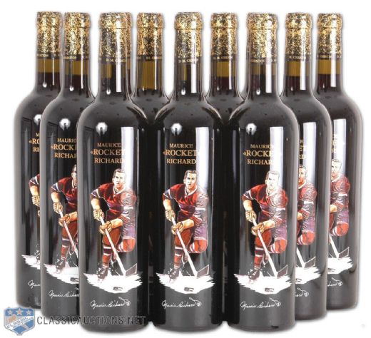 Case of Twelve Maurice Richard Wine Bottles