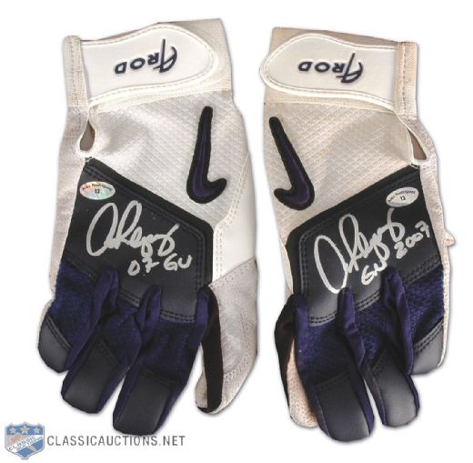 Alex Rodriguez’s Game Used 2007 Nike Batting Gloves
