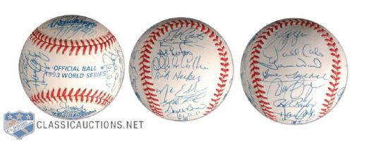 Team Autographed 1993 Toronto Blue Jays 1993 World Series Official Rawlings Baseball  