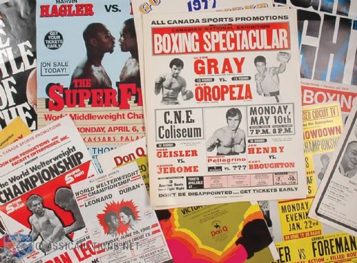 Original Canadian Boxing Poster Collection of 16