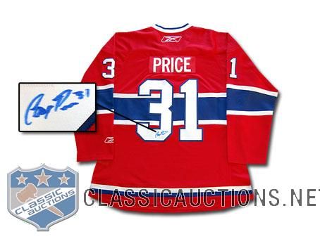 CAREY PRICE AUTOGRAPHED MONTREAL CANADIENS HOME REEBOK PREMIER JERSEY