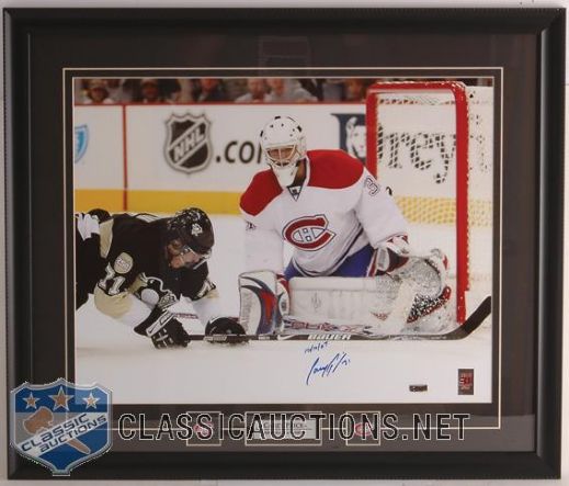 CAREY PRICE AUTOGRAPHED 1ST GAME CUSTOM FRAMED 16X20 PHOTOGRAPH