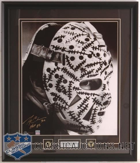 GERRY CHEEVERS AUTOGRAPHED BOSTON BRUINS THE MASK LIMITED EDITION CUSTOM FRAMED 16X20 PHOTOGRAPH