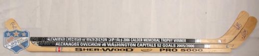 Collection of 3 Russian Stars Autographed Sticks