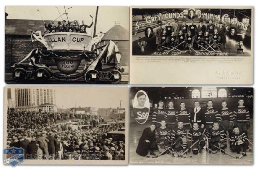 1922-25 NOHA Soo Greyhounds Postcard Collection of 4