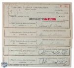 Chicago Stadium Corporation Check Collection of 5 Signed by Wirtz & Norris