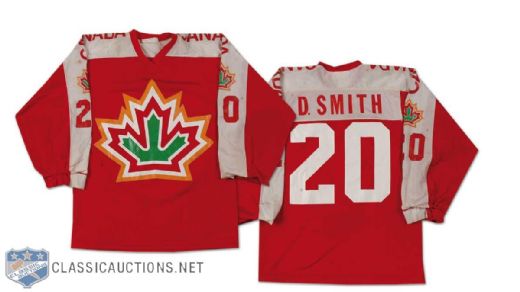 Dallas Smiths 1977 World Championships Team Canada Game Worn Jersey