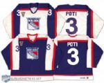 2003-04 Tom Poti New York Rangers Vintage Game Worn Jersey Collection of 2