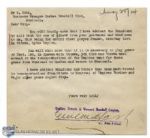 1924 NHL Montreal Canadiens Cecil Hart Signed Letter