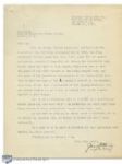 1932 NHL Publicist James Hendy Signed Letter