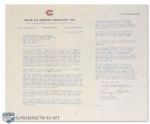 NHL Montreal Canadiens Signed Letter by Kenny Reardon