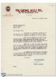 1949 Quebec Aces Signed Hockey Letter