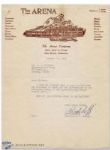 1935 N. Podoloff Connecticut Hockey Club Signed Letter
