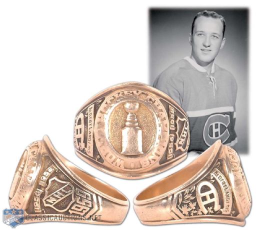 Albert "Junior" Langlois 1959 Montreal Canadiens Stanley Cup Gold Ring