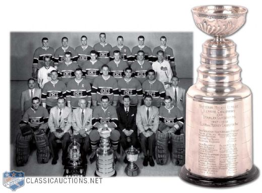 Albert "Junior" Langlois 1957-58 Montreal Canadiens Stanley Cup Trophy