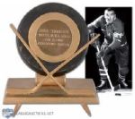 John Fergusons 100th NHL Goal Puck Trophy