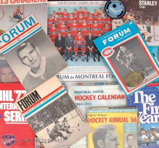 John Fergusons Montreal Canadiens Program and Calendar Collection of 15