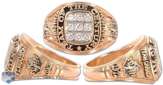 John Fergusons 1972 Team Canada "Team of the Century" Gold Ring