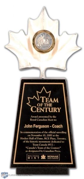 John Fergusons 1972 Team Canada "Team of the Century" Trophy