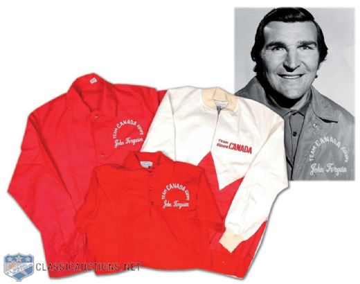 John Fergusons 1972 Team Canada Official Team Jacket, Windbreaker and Shirt