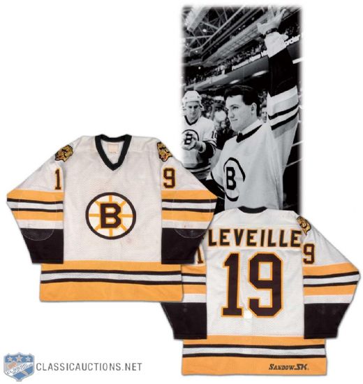 Normand Leveille 1982-83 Boston Bruins Game Worn Home Jersey