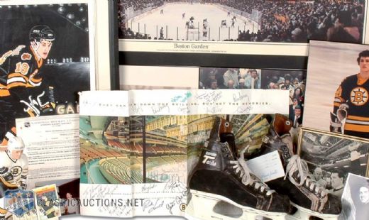 Normand Leveilles Boston Bruins Memorabilia Collection, Featuring Game Worn Skates