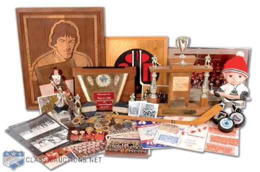 Normand Leveilles Huge Minor Hockey Memorabilia Collection